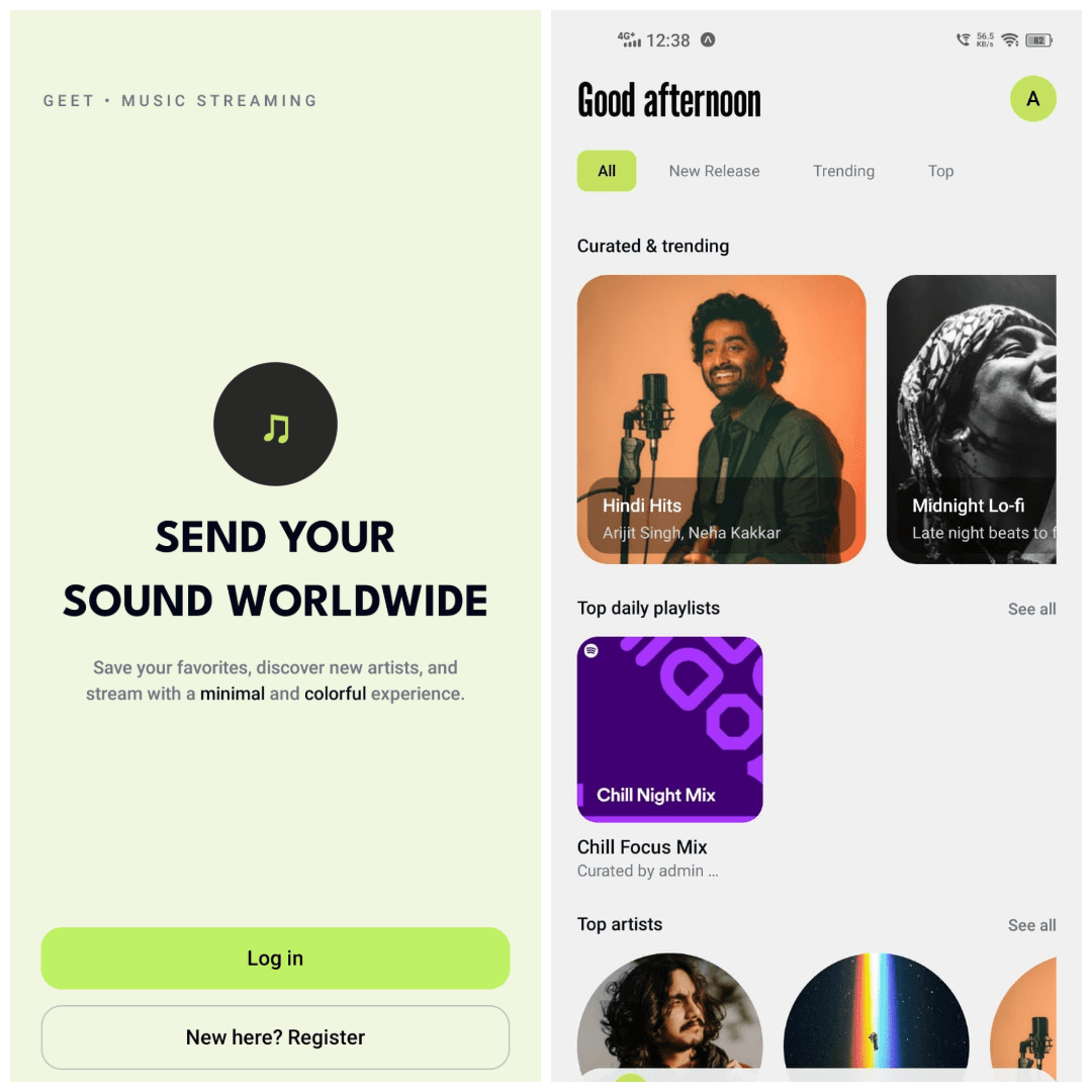 Geet - Collaborative Music Streaming screenshot 1