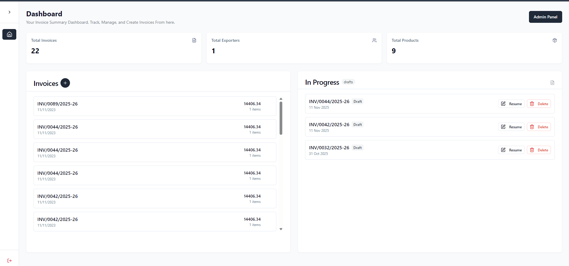 Invoice Generation System