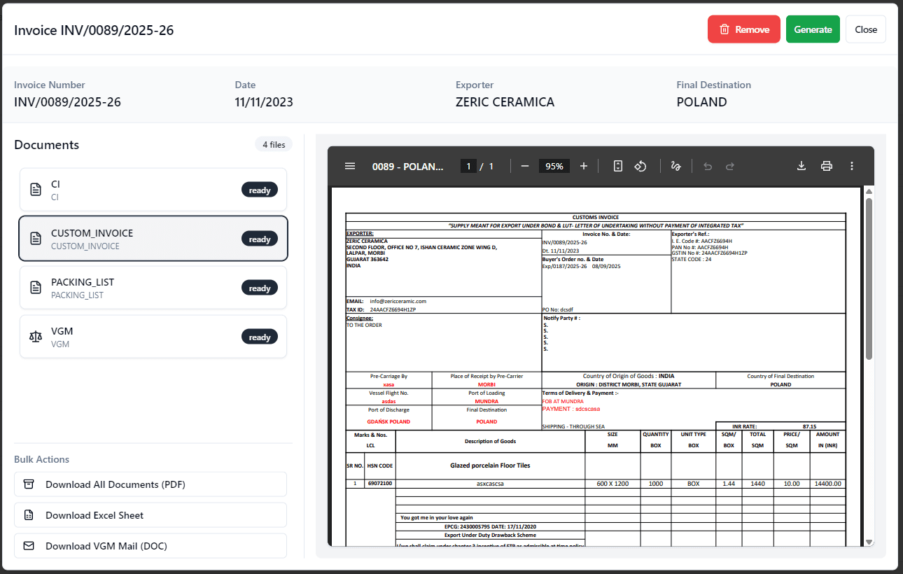 Invoice Generation System screenshot 2